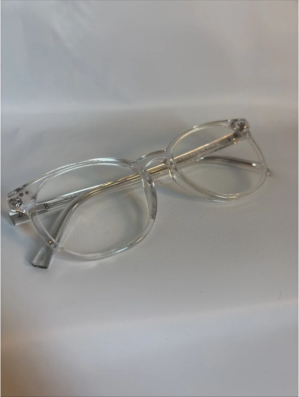 Warby Parker Carlton Eyeglasses Frame W500 Unisex Crystal Full Rim 52-18-145